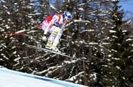 US Lindsey Vonn competes during the women's downhill in Cortina d'Ampezzo on January 19, 2013